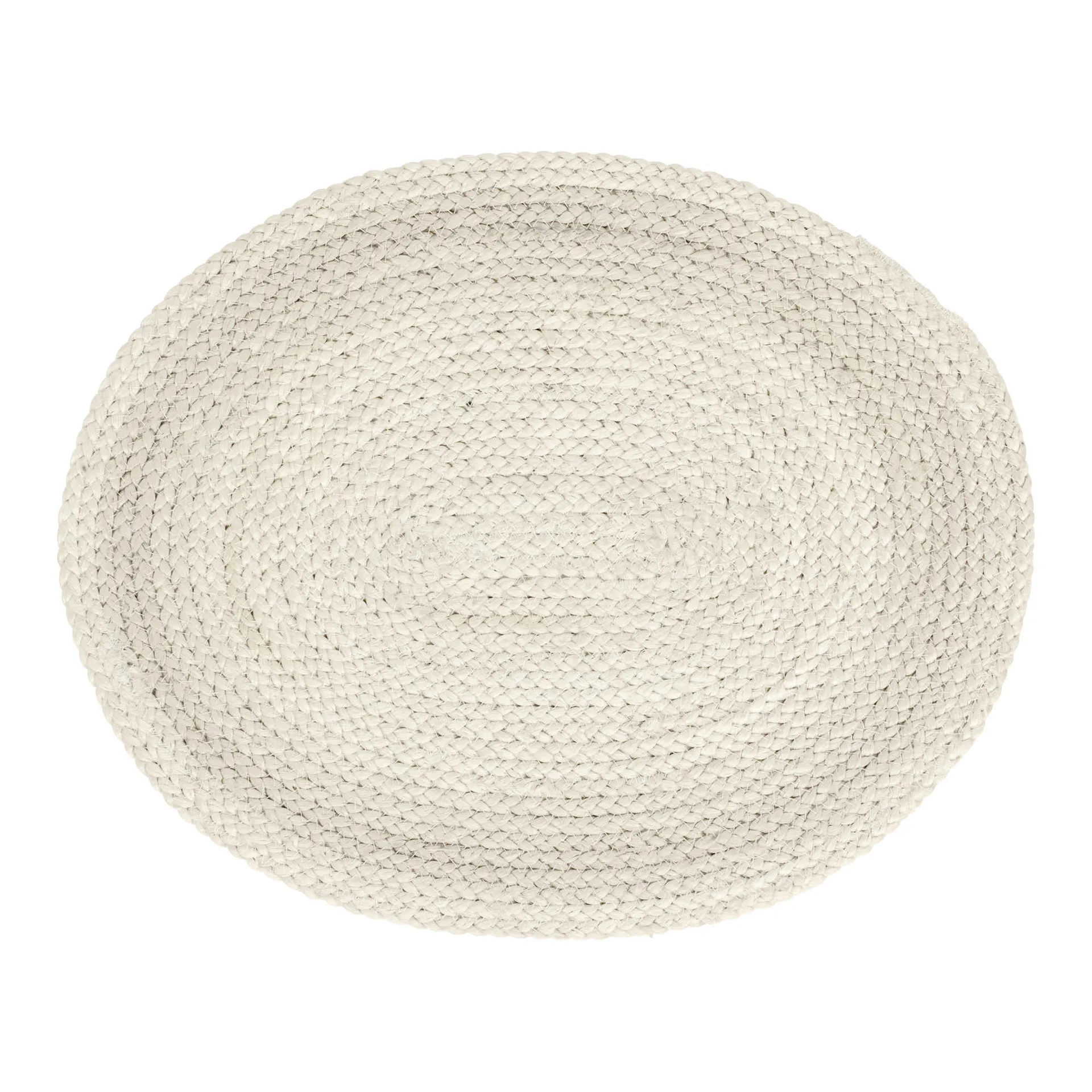 Braided placemat oval, ivory Dixie