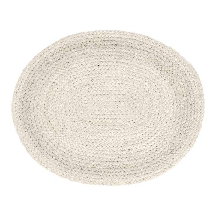 Braided placemat oval, ivory Dixie