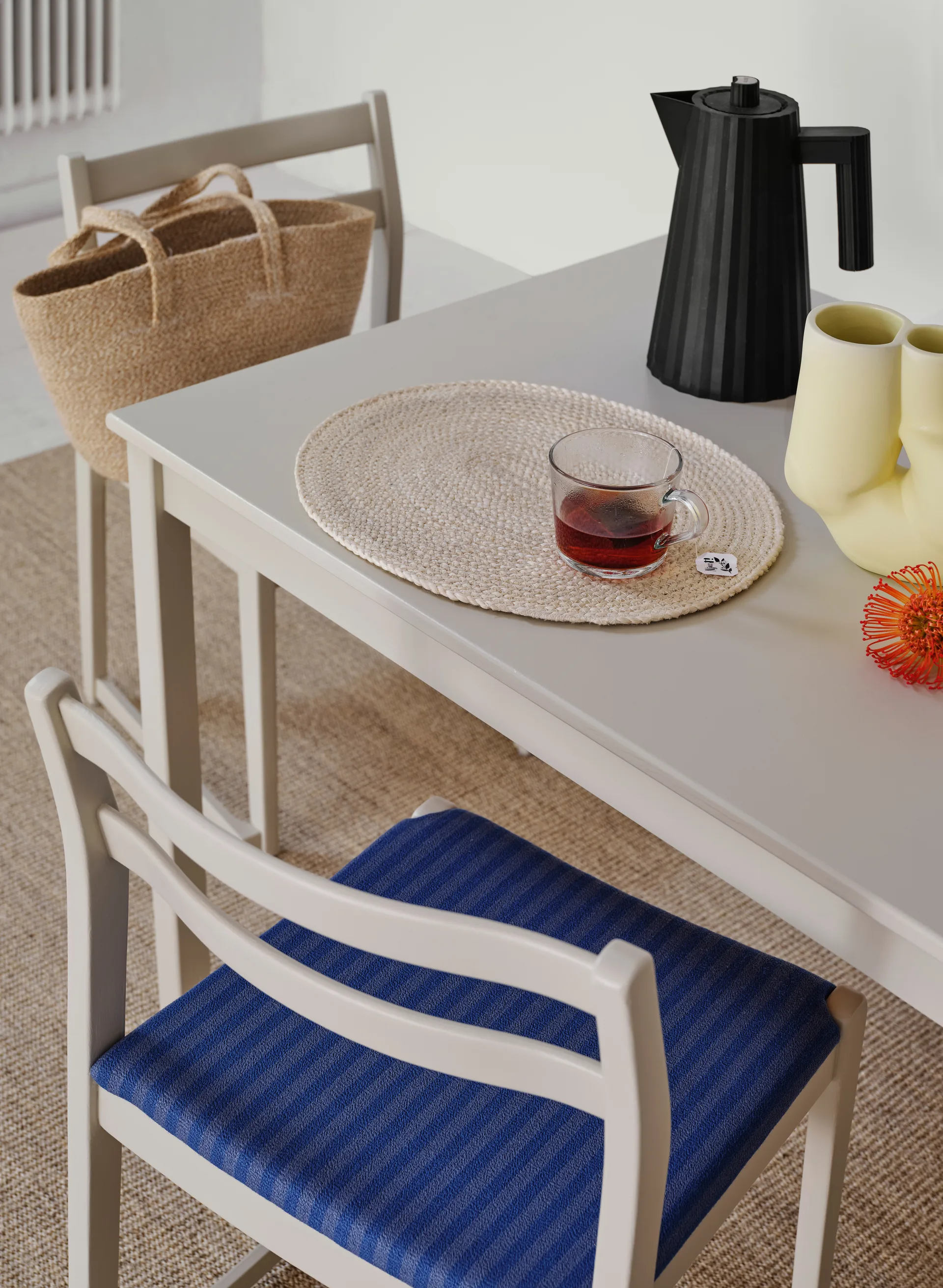 Braided placemat oval, ivory Dixie