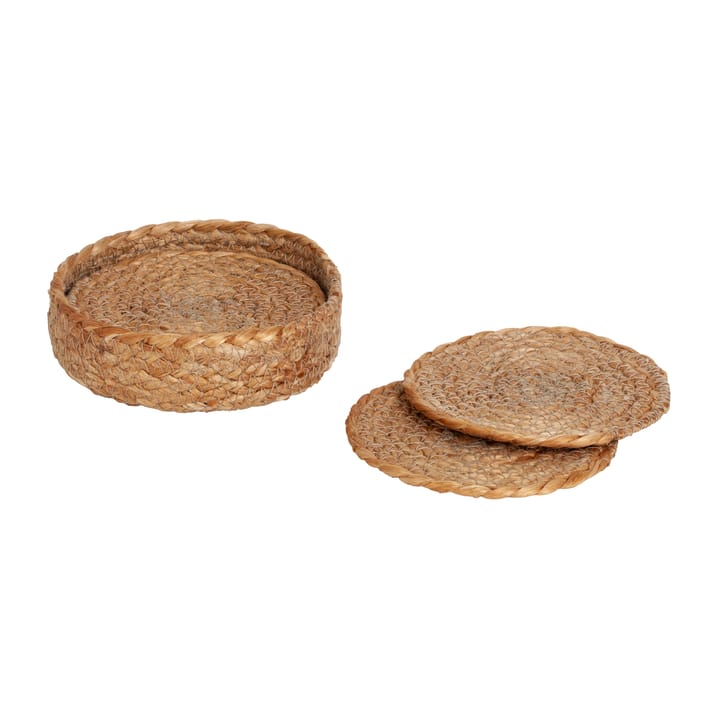 Elin coaster Ø10.5 cm 6-pack - Natural - Dixie