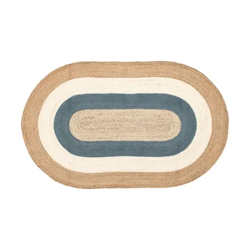 Elin striped oval jute rug 92x150 cm - Horizon blue, oval, 92x150 cm - Dixie