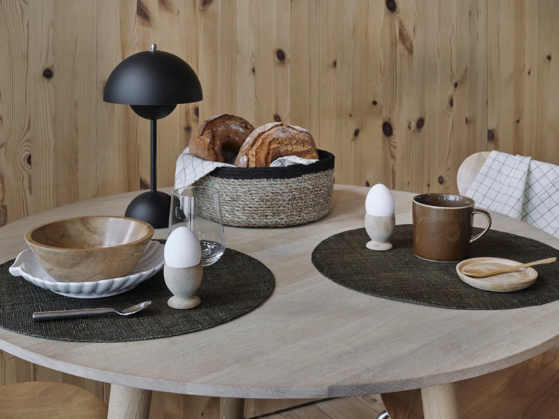 Emil bread basket 3-pack, nature-black Dixie