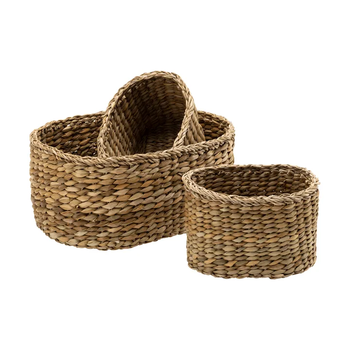 Esther oval basket, 3 pieces - Sea grass - Dixie
