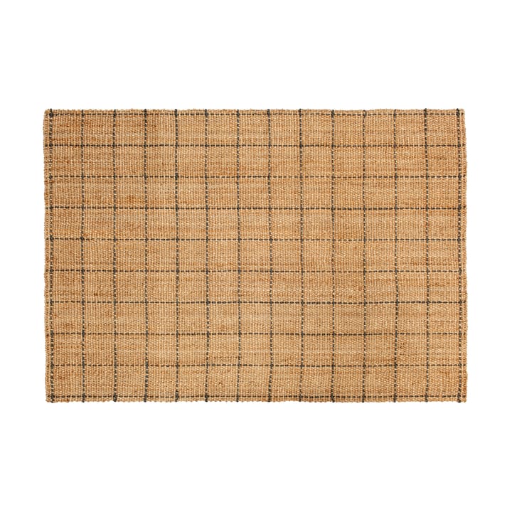 Freja jute rug checked 160x230 cm, Natural-dark Grey Dixie