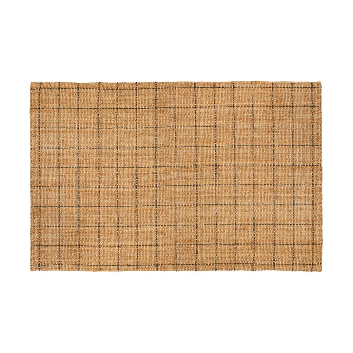 Freja jute rug checked 190x290 cm - Natural-dark Grey - Dixie