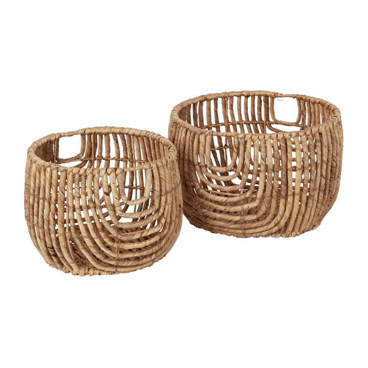 Lily round open twist basket 2 pieces, Natural Dixie