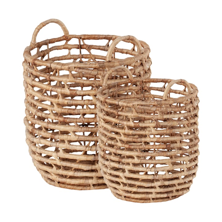 Lily storage baskets U-shape open twist 2 pieces, Natural Dixie