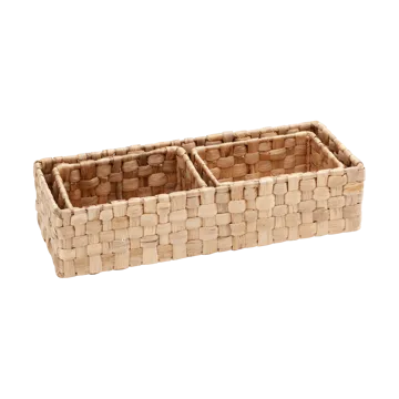 Lily storage box panama 3 pieces - Natural - Dixie
