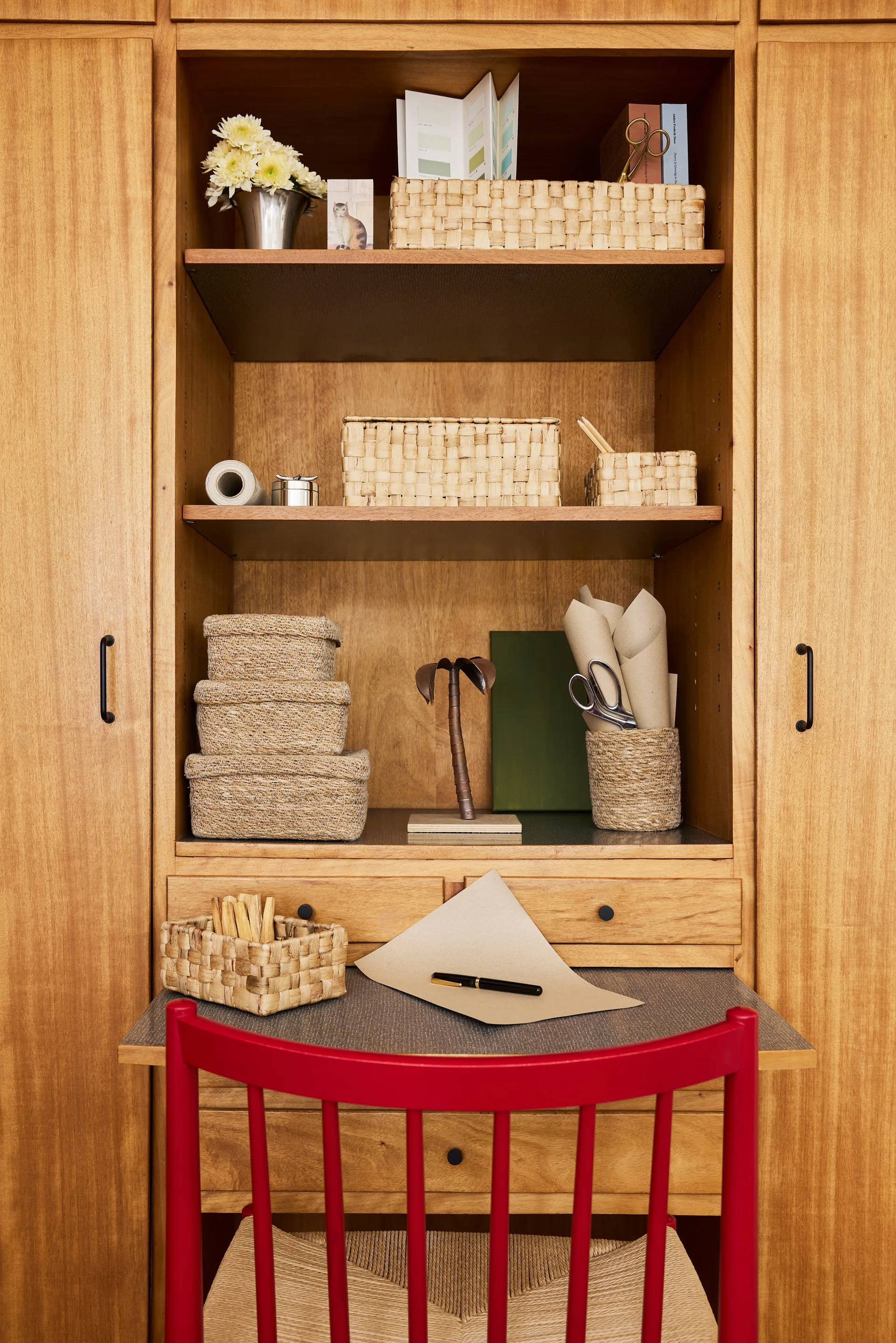 Lily storage box panama 3 pieces, Natural Dixie