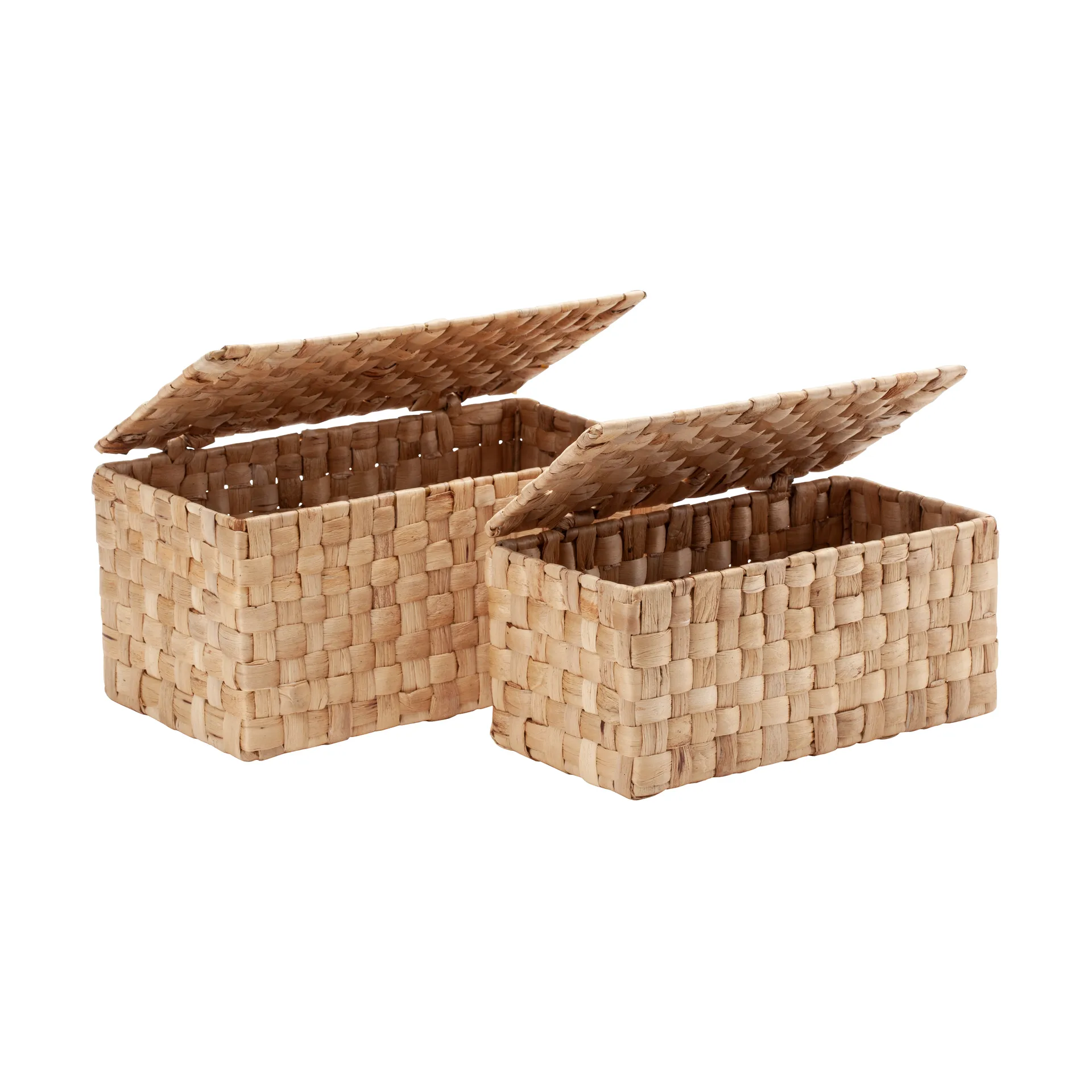 Lily storage box with lid panama 2 pieces, Natural Dixie