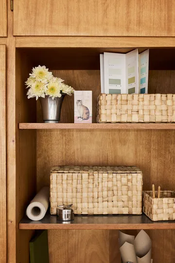 Lily storage box with lid panama 2 pieces - Natural - Dixie