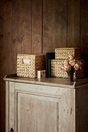 Lily storage with lid, 3 pieces - Water hyercinth - Dixie