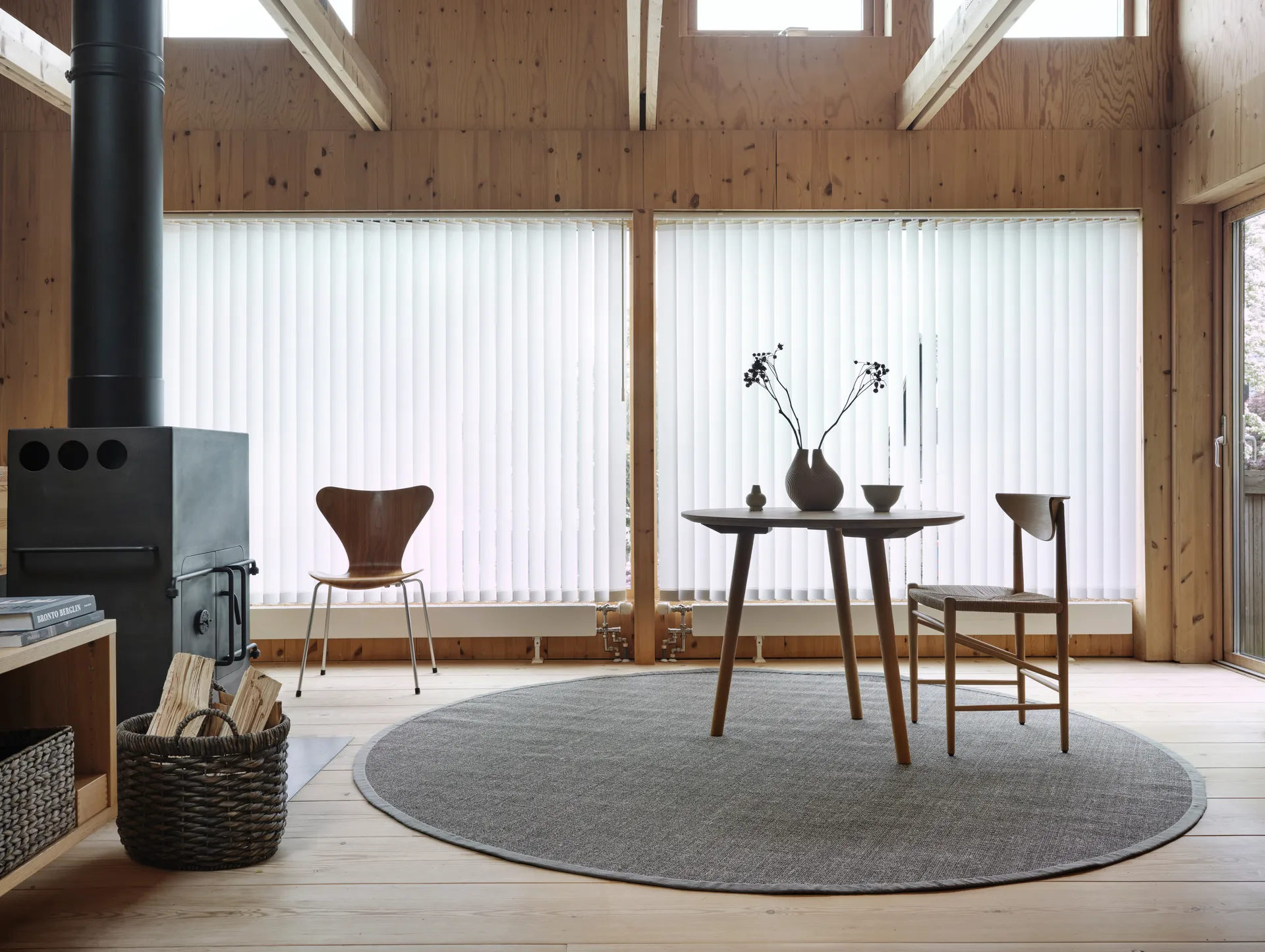 Sisal rug round grey, Ø250 cm Dixie