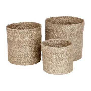 Twisted storage box large 3-pack - Nature-grey - Dixie