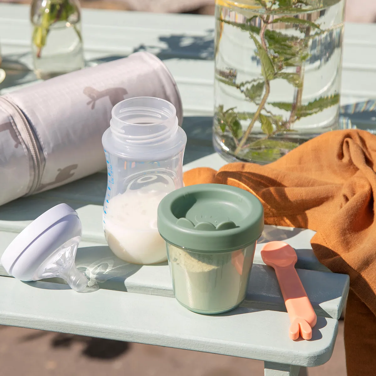 Croco lunch box 3-pack, Green Done by deer