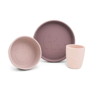 Deer Friends Stick&Stay kids dinner set 3 pieces - Powder - Done by deer