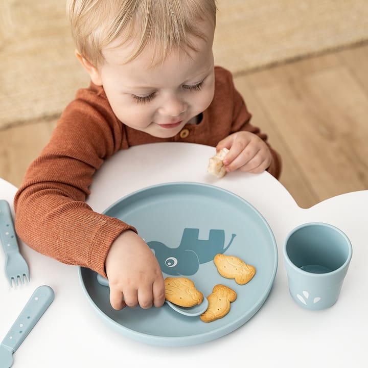 Elphee foodie children's plate Ø20 cm, Blue Done by deer