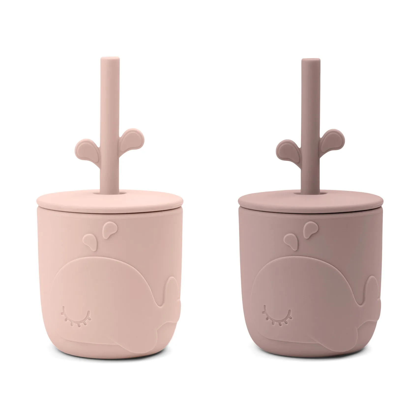 Wally mug with peekaboo straw 2-pack., Powder Done by deer