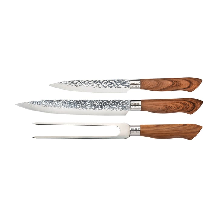 Akira carving set 3 pieces, Stainless steel Dorre