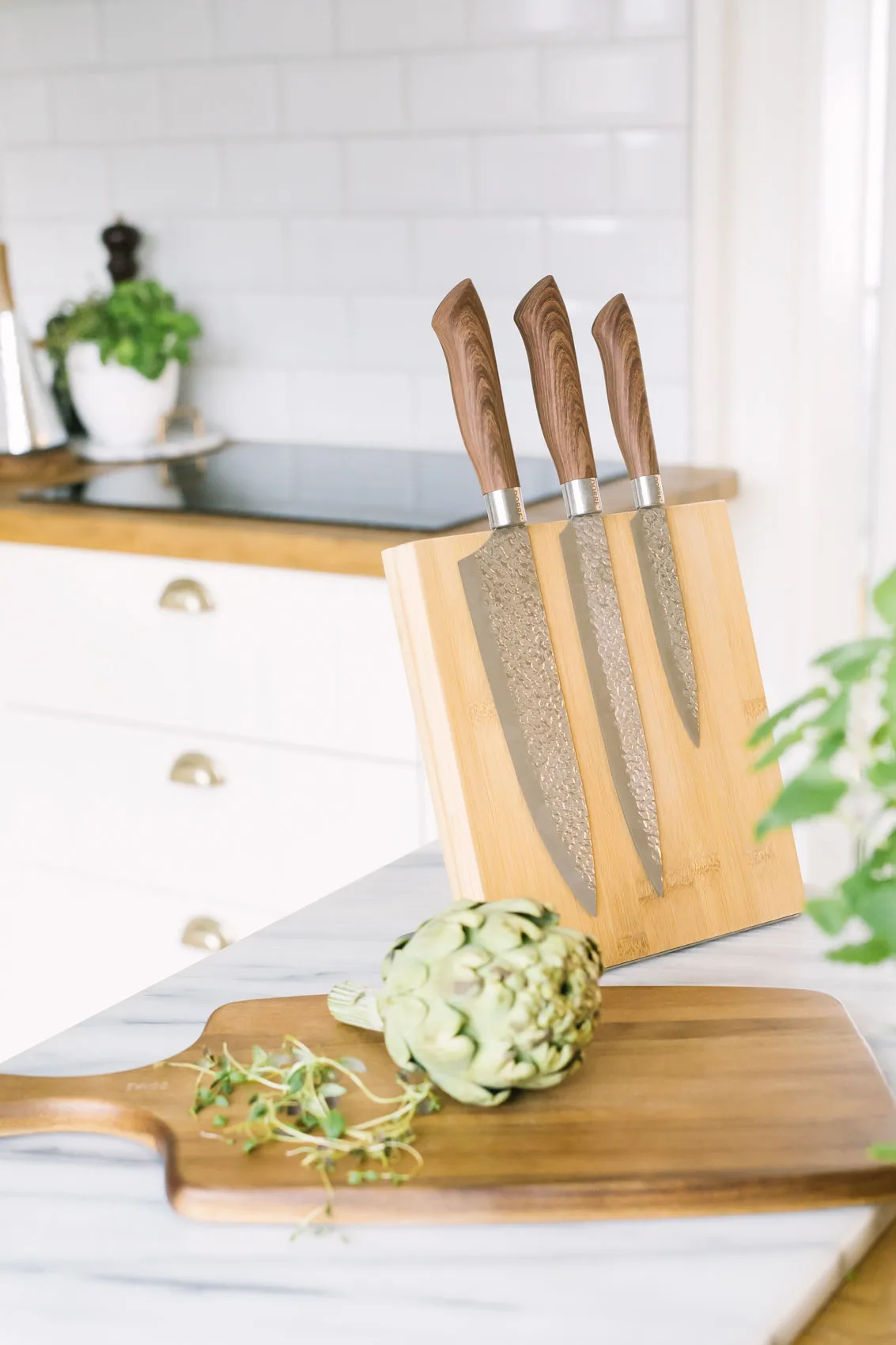 Akira stainless steel knife set, 3 knives, Brown Dorre