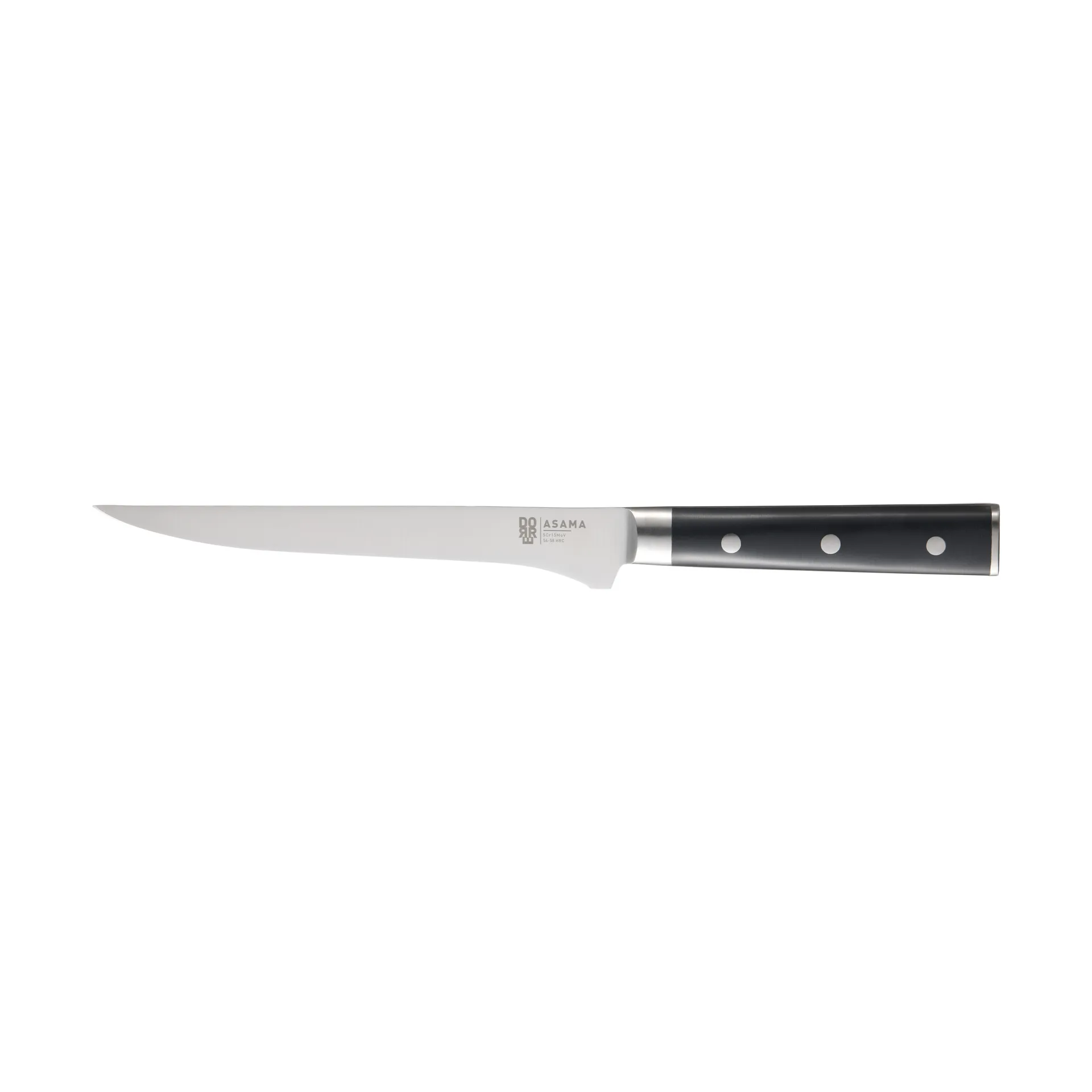 Asama Fillet Knife length 29.5 cm, Black handle Dorre
