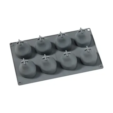 Beck baking tin - Grey, pear, silicone, 8 pcs - Dorre
