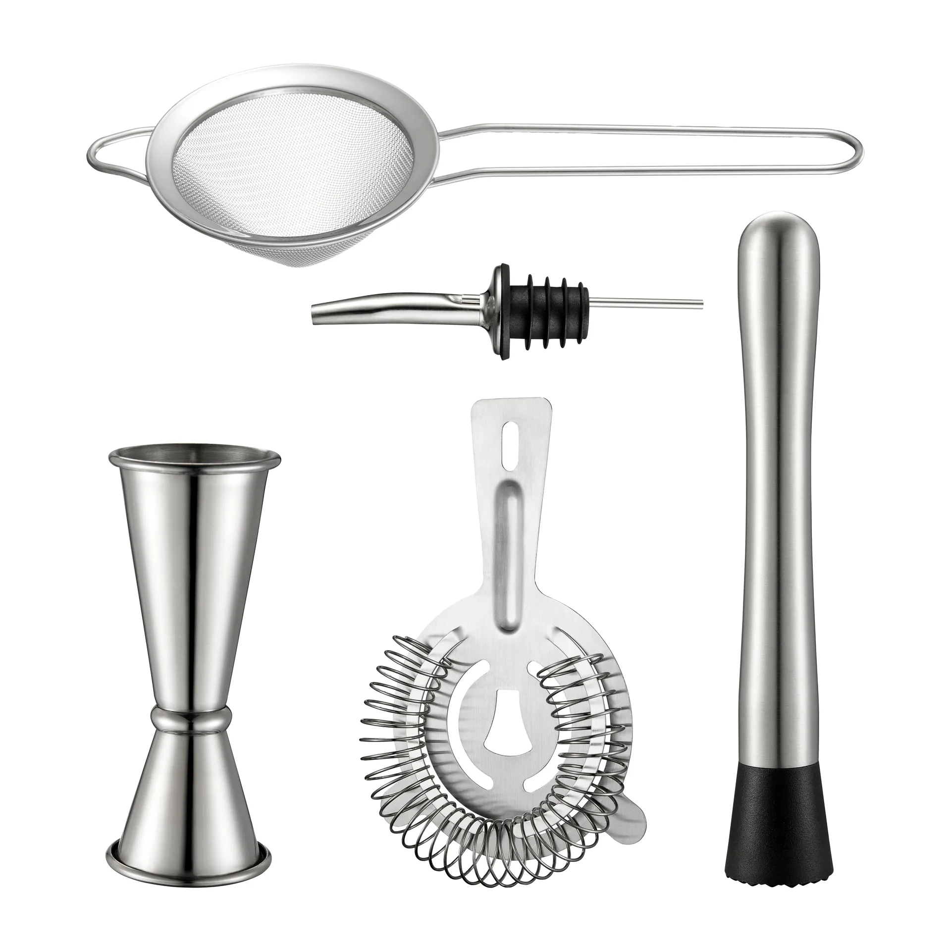 Bianca bar set 5 pieces, Stainless steel Dorre