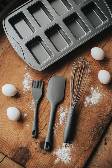 Cookie utensil set - Grey, silicone, 3 pieces - Dorre