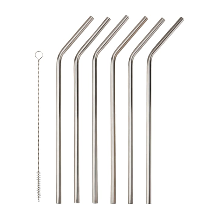 Corrigan straw 23 cm 6-pack, Stainless steel Dorre