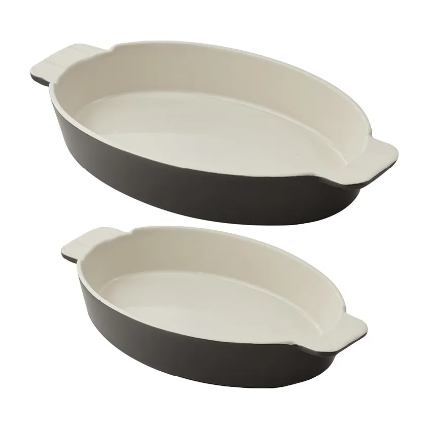 Gaby oven dish 2 pieces, Grey Dorre