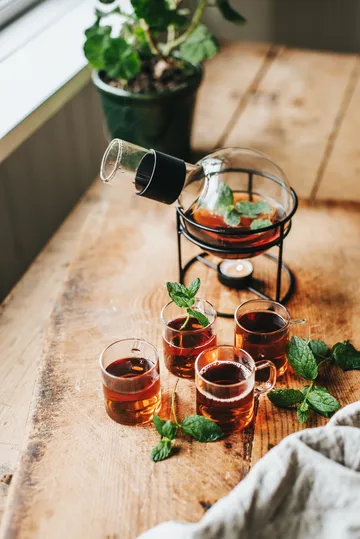 Glora mulled wine flask glass 1.3 L - Black - Dorre