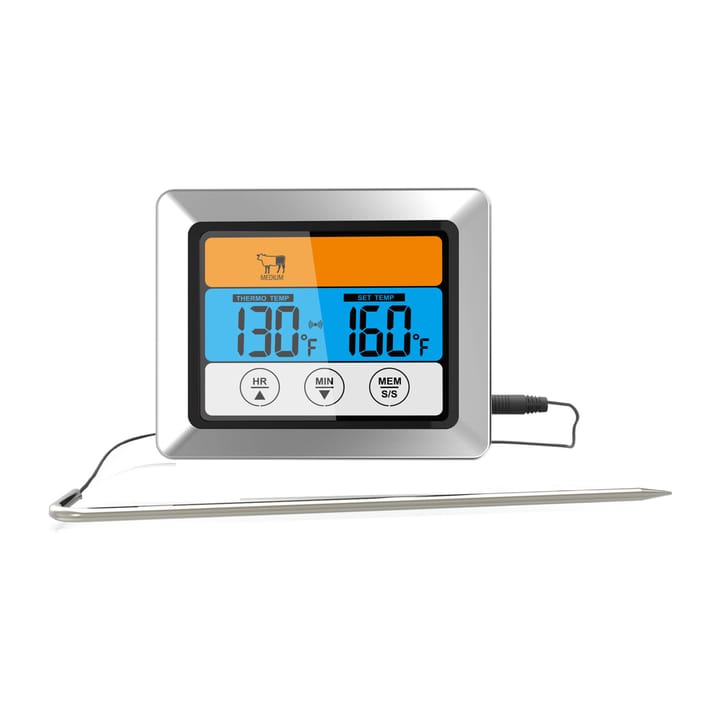 Grad steak thermometer digital with cable, Silver Dorre