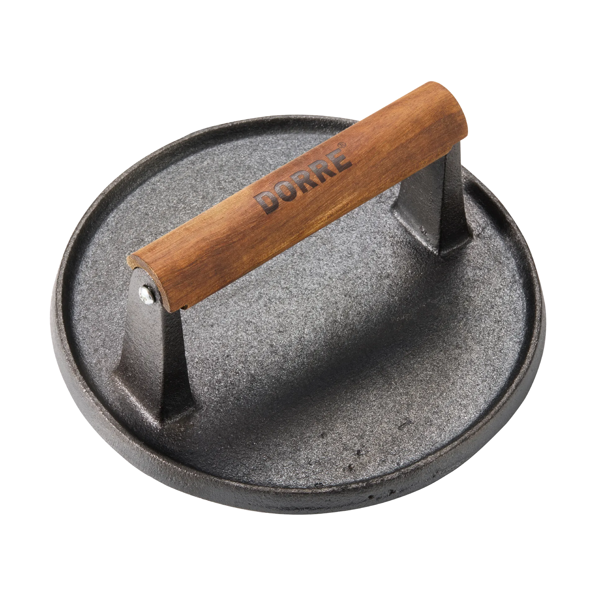 Hally hamburger press Ø17.7 cm, Cast iron-acacia Dorre