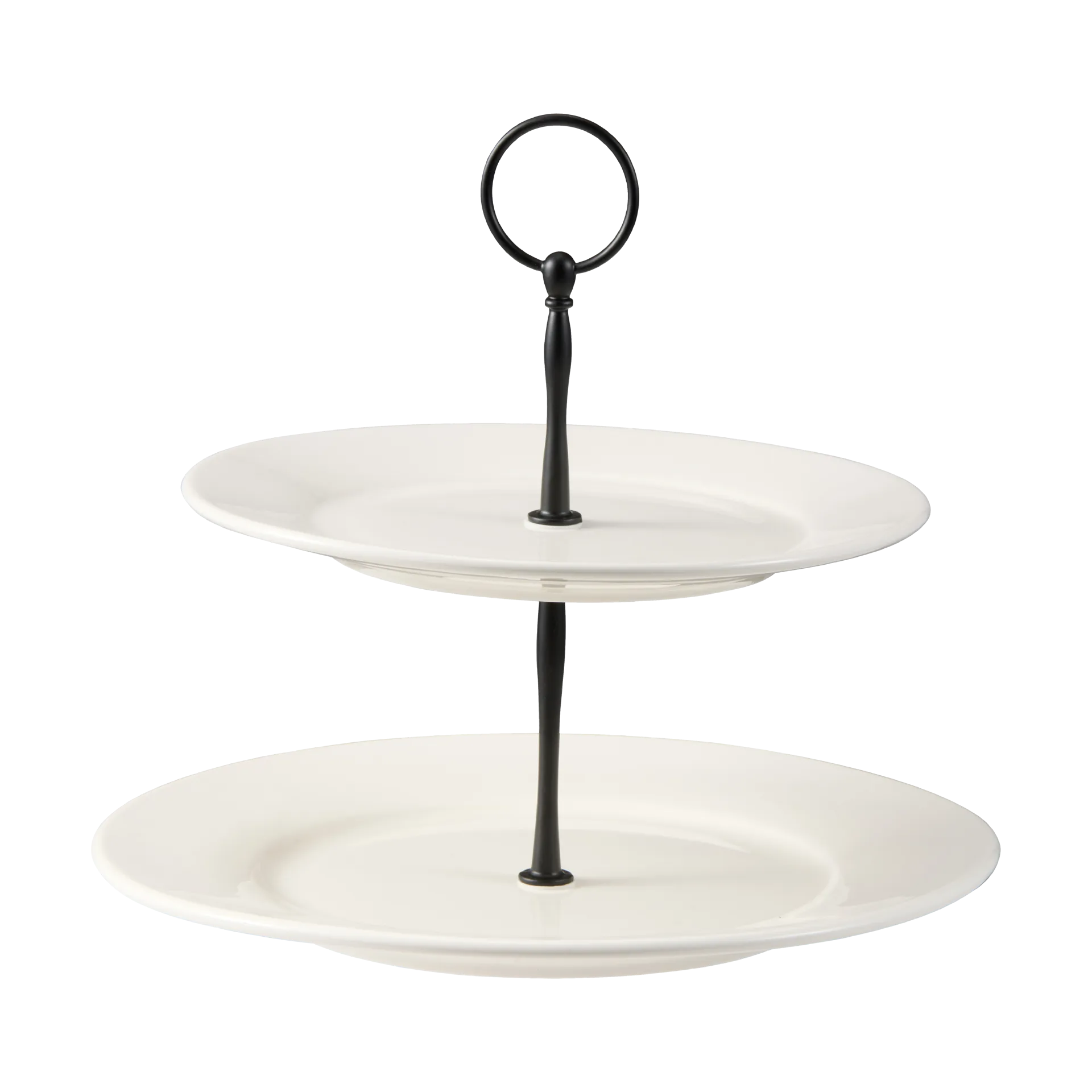 Kafi cake stand 2 tiers porcelain, White Dorre