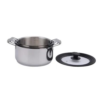 Kara pot set 3 pieces - Stainless steel - Dorre