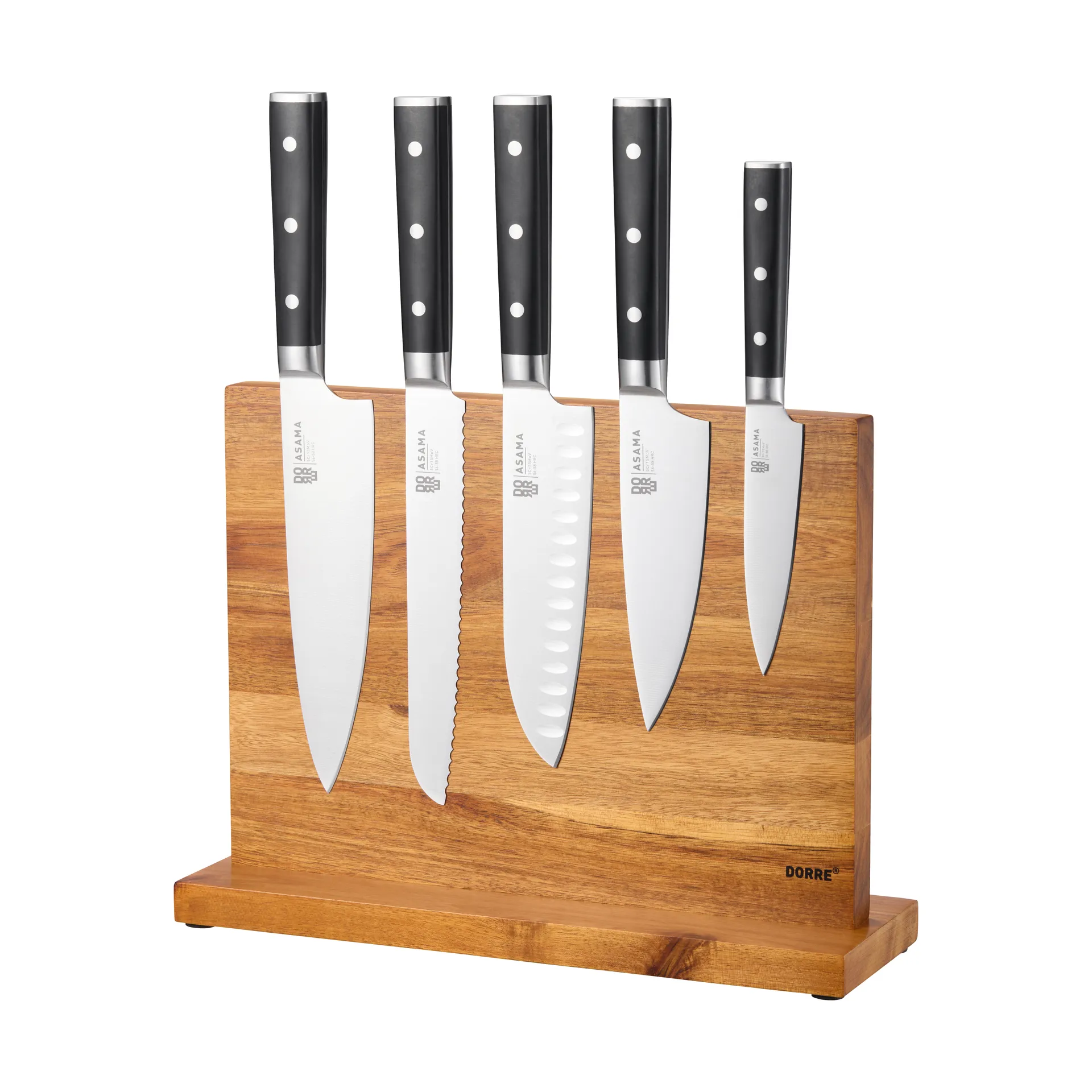 Kaya XL knife block, Acacia wood Dorre