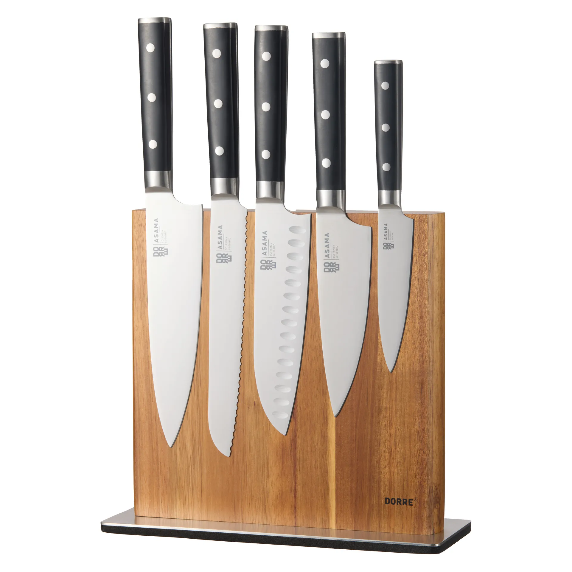 Kira Magnetic Knife Holder, Stainless steel–acacia wood FSC Dorre