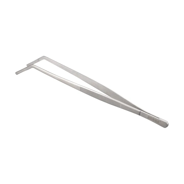 Miah food tweezers bent tip 24x2.5 cm - Stainless steel - Dorre