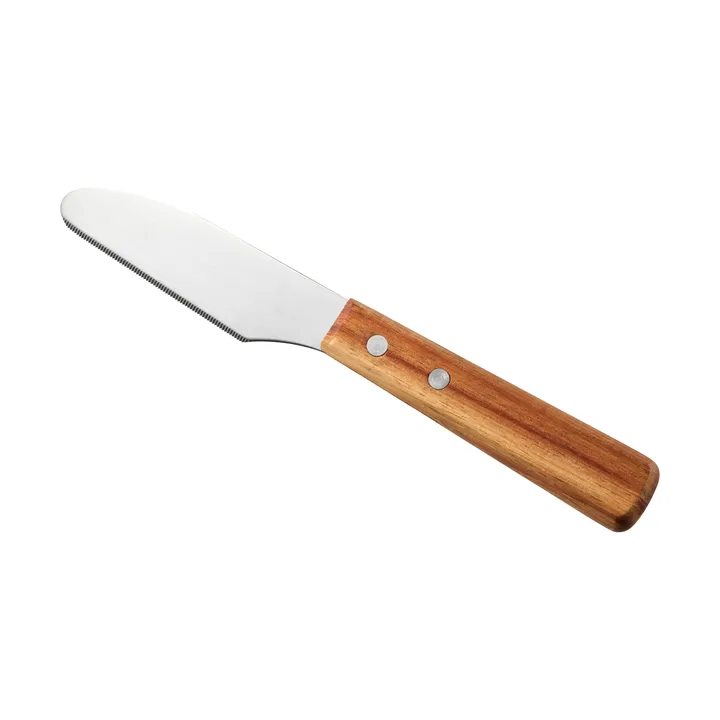 Sylvia butter knife - Stainless steel, wooden handle, 22 cm - Dorre