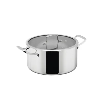 Trivence pot - Stainless steel, glass lid, 7 L - Dorre