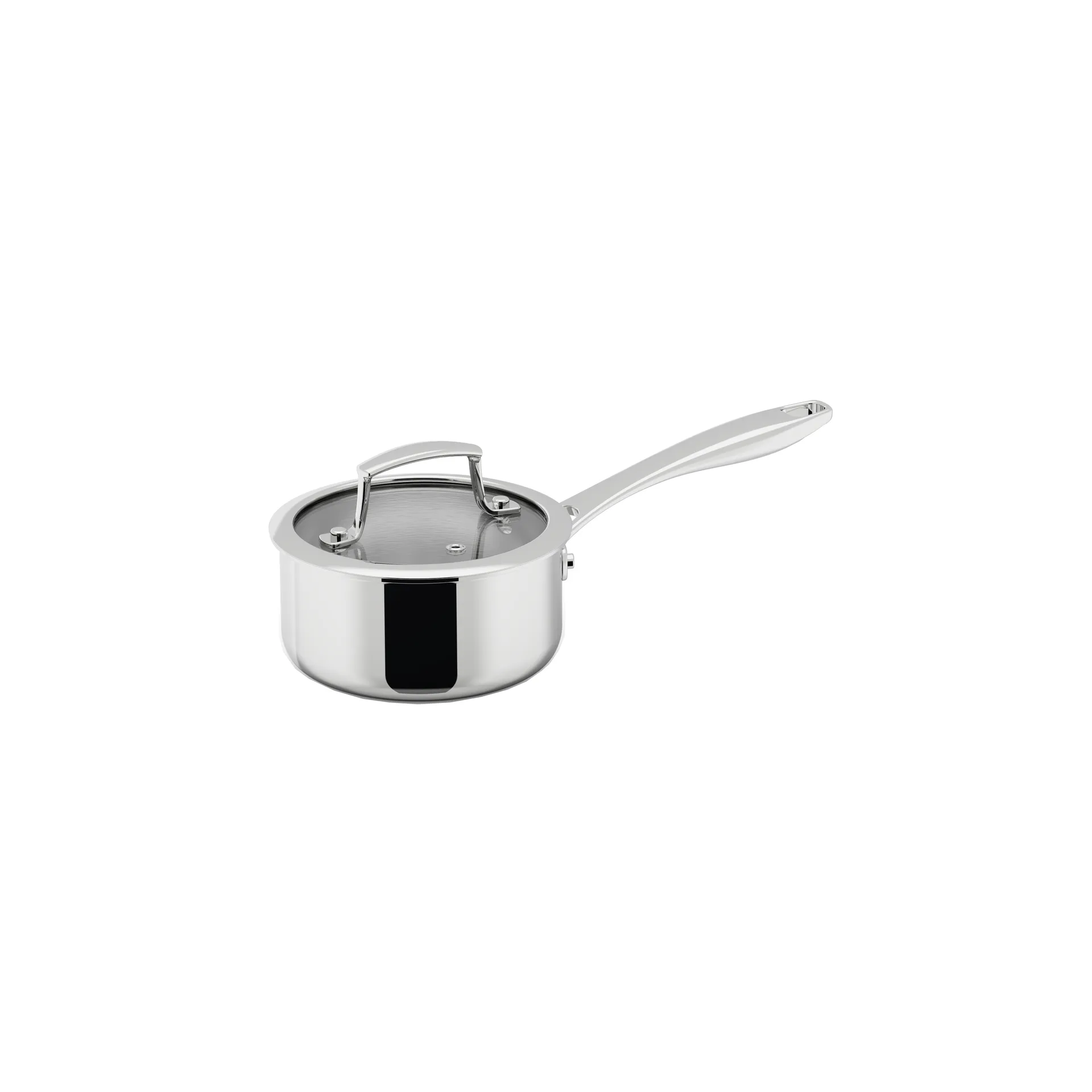 Trivence saucepan, Stainless steel, glass lid, 1 L Dorre