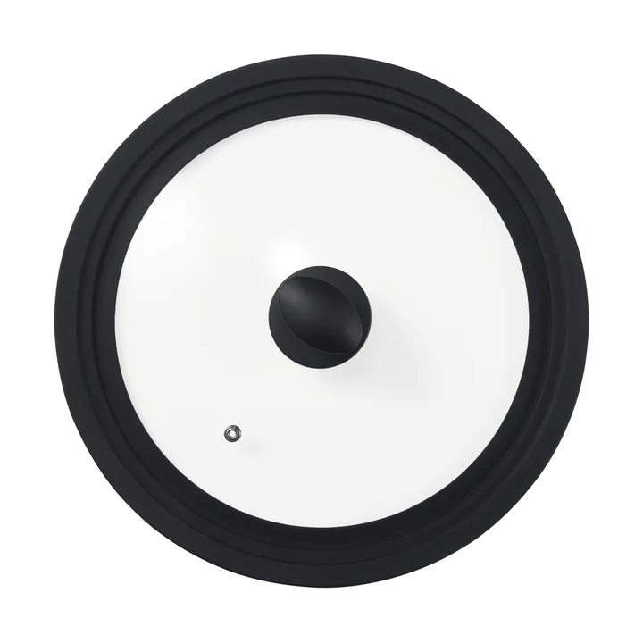 Una Universal lid black silicone round - Glass - Dorre