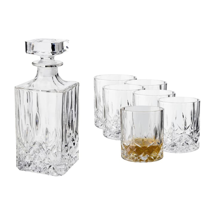 Vide whiskey set - carafe and 6 whiskey glass - Chrystal Glass - Dorre