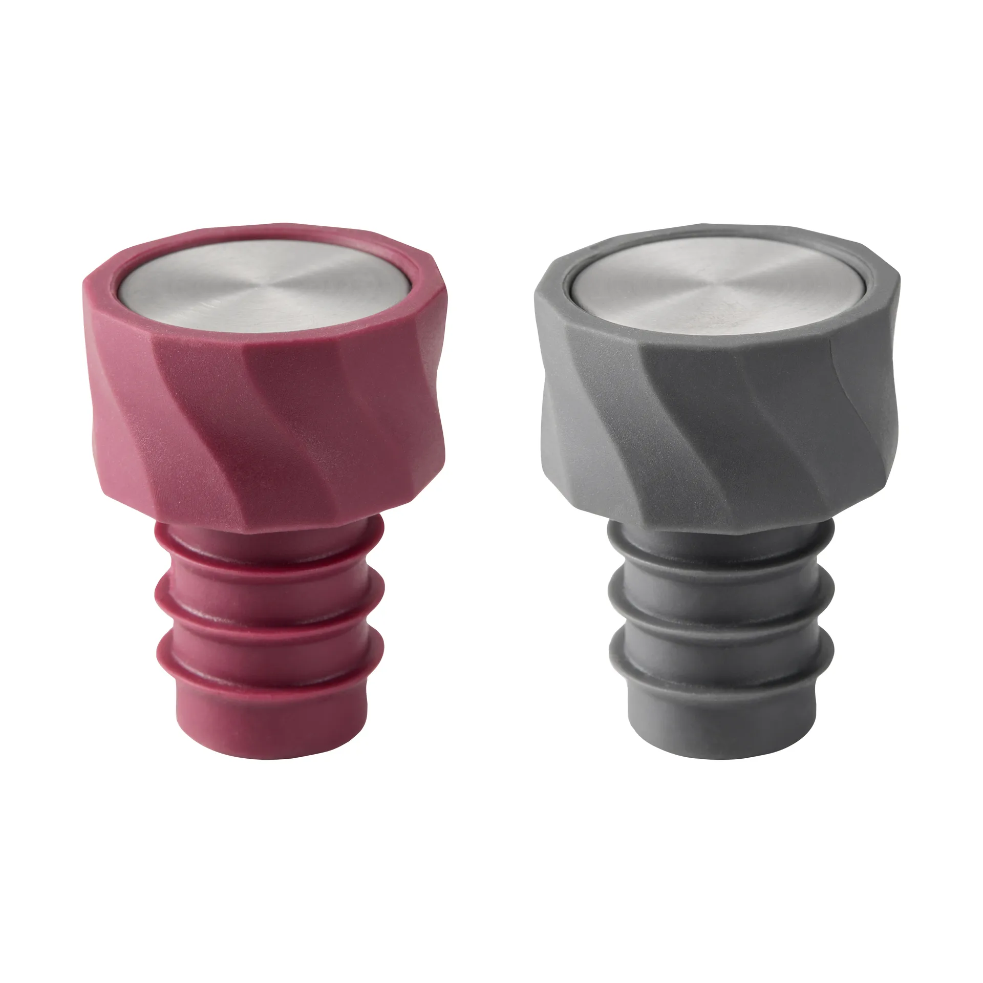 Vivi Wine Stopper 2-Pack 4.5cm, Black-burgundy Dorre
