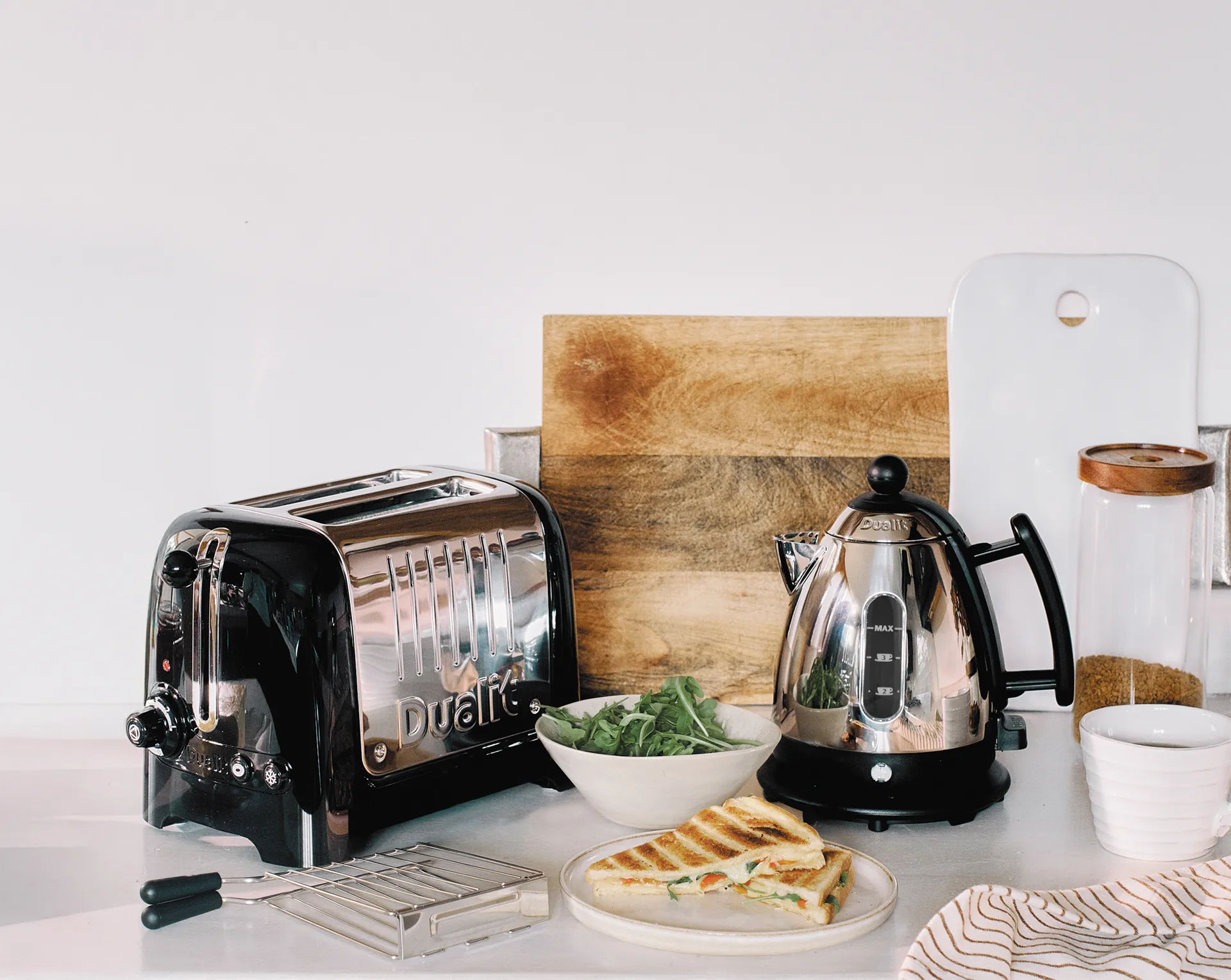 Dualit Lite kettle and toaster 2 pieces, Black Dualit