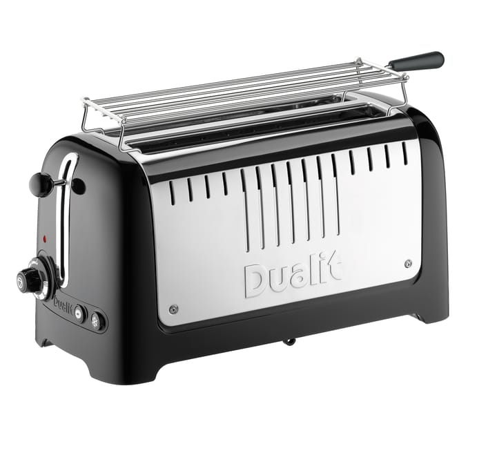 Toaster Lite Long 4 Slices, Glossy black Dualit