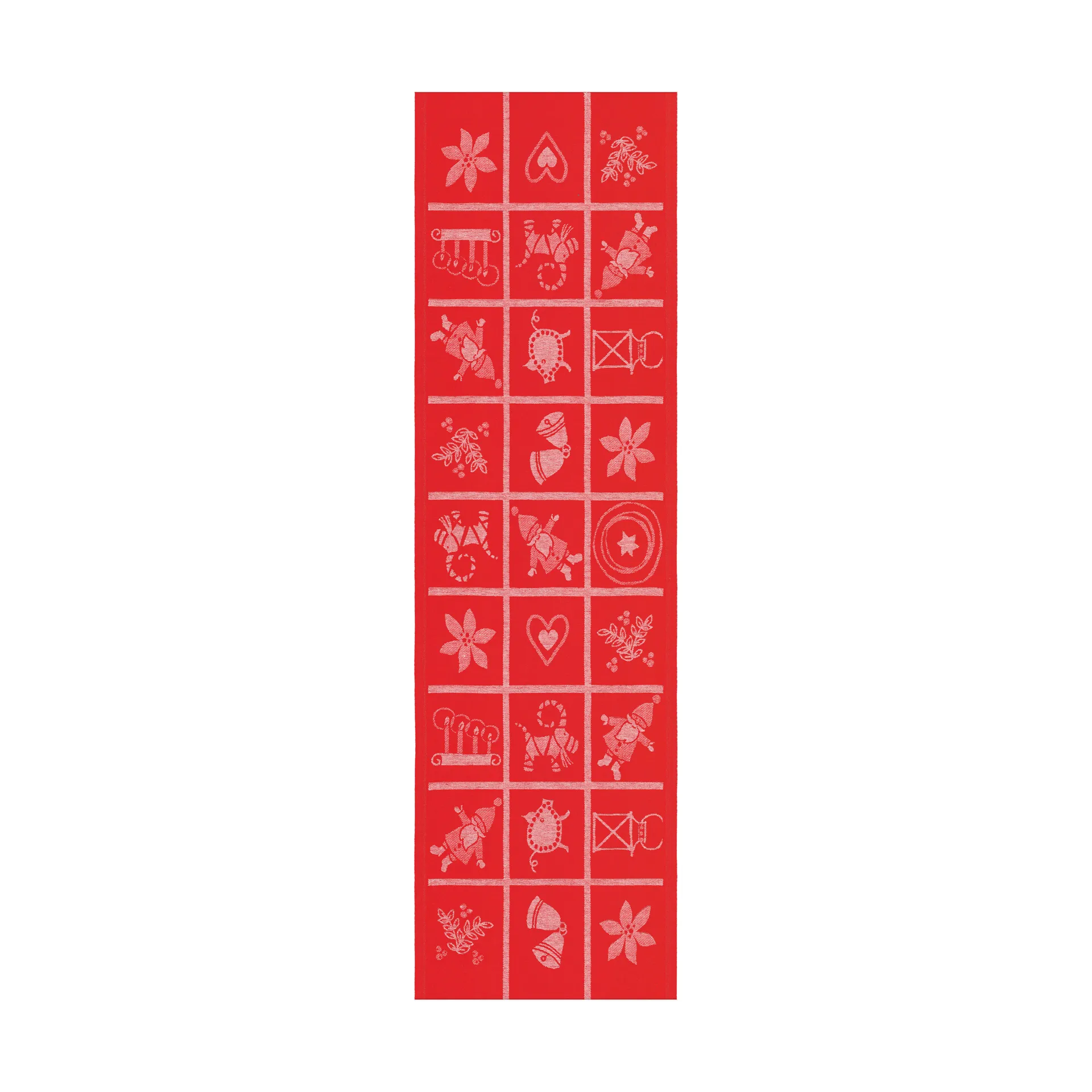 Adventruta table runner 35x120 cm, Red Ekelund Linneväveri