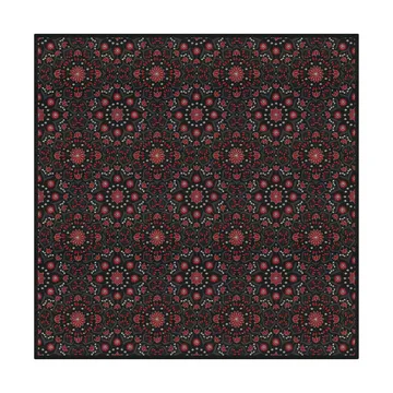 Bettys jul tablecloth 145x145 cm - Red-black - Ekelund Linneväveri