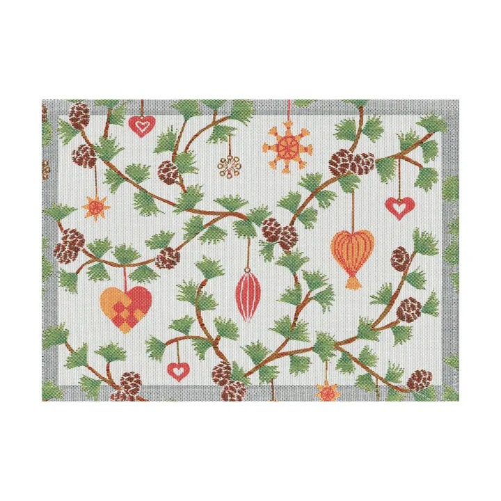Julefröjd placemat 35x48 cm - Multi - Ekelund Linneväveri