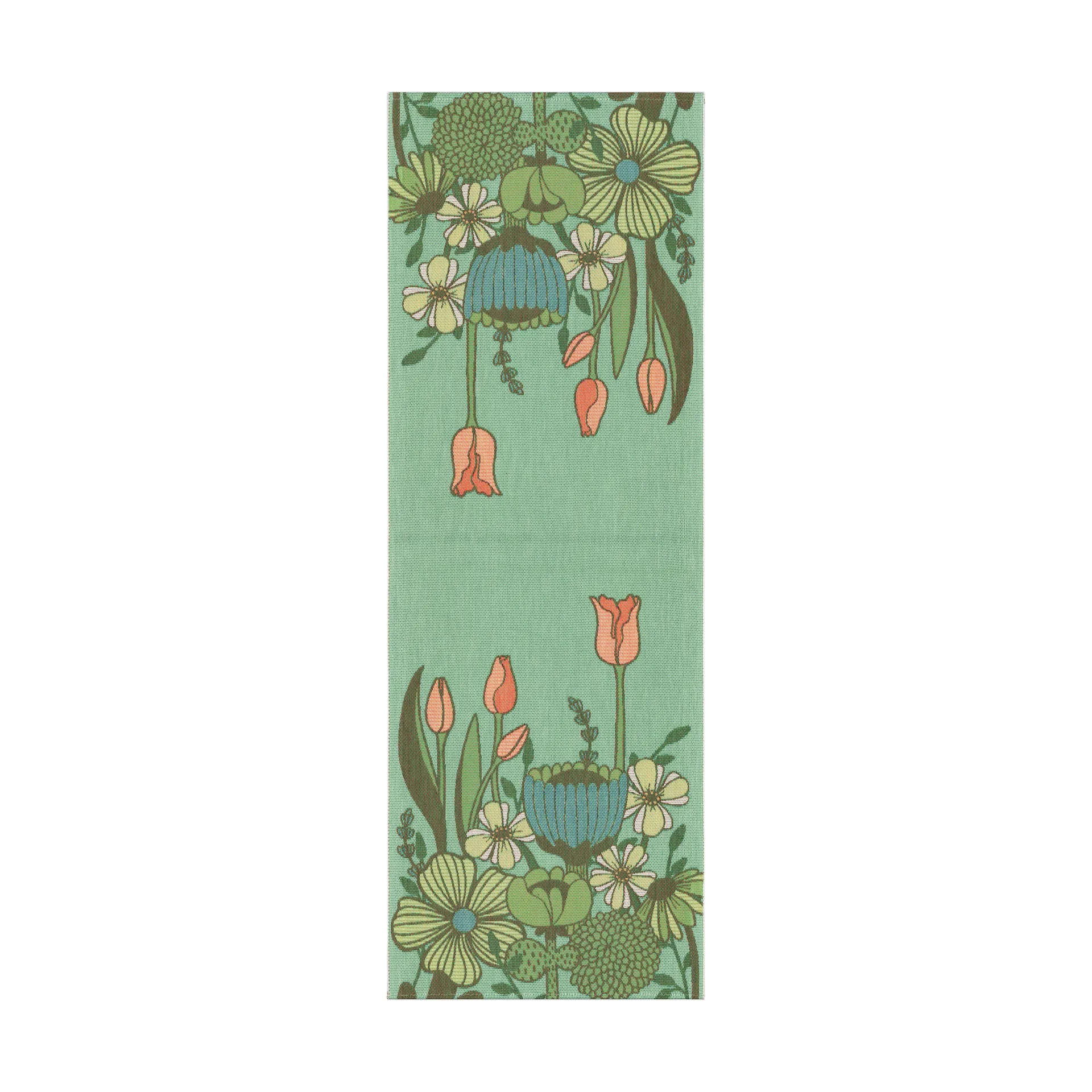 Soft Green table runner 35x100 cm, Green Ekelund Linneväveri